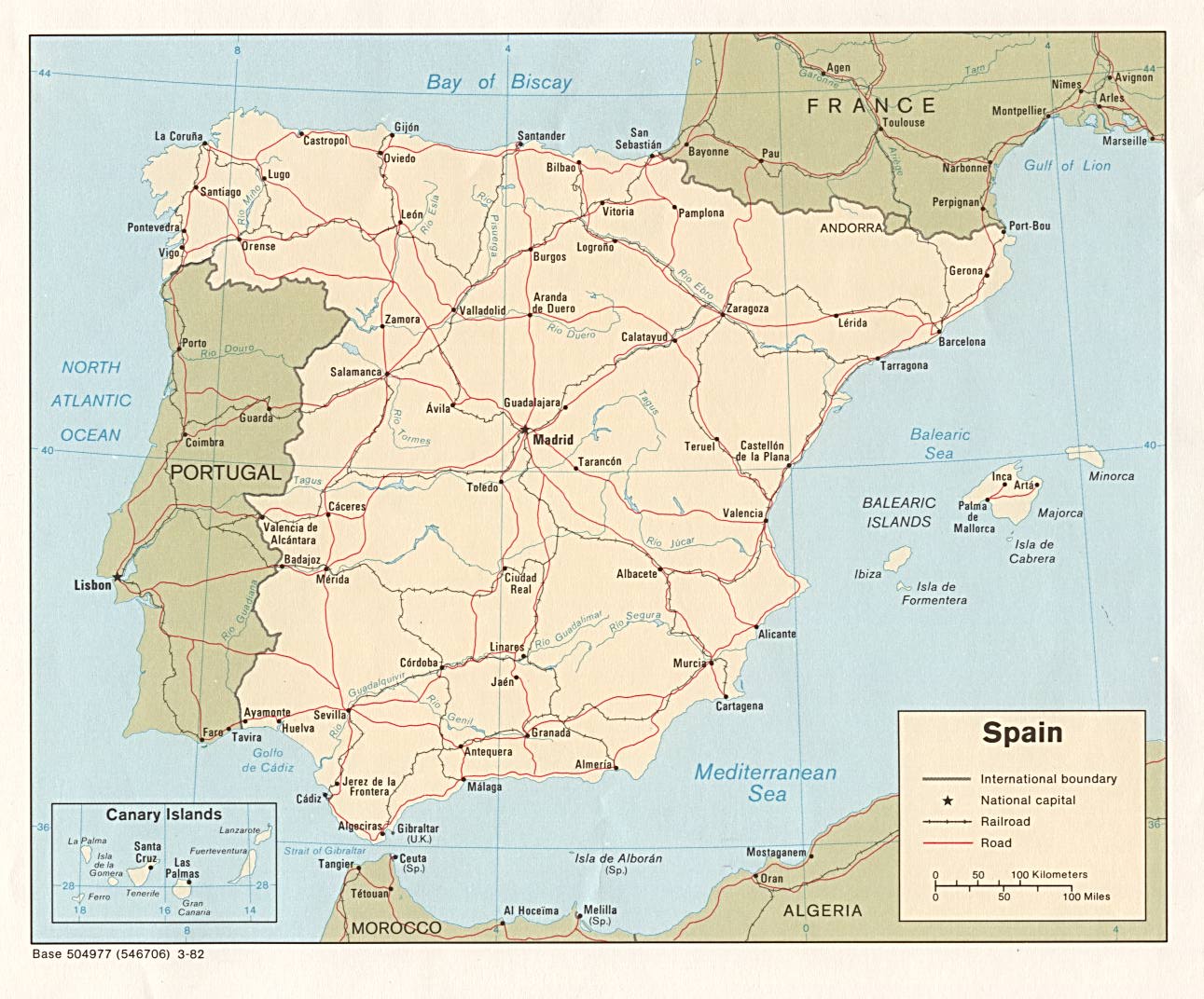 Mapa Político de España 1982
