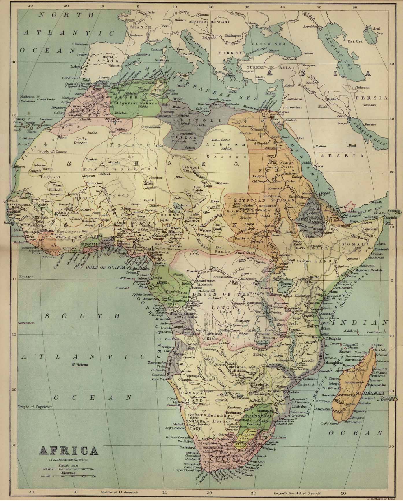 Africa, antes del reparto colonial