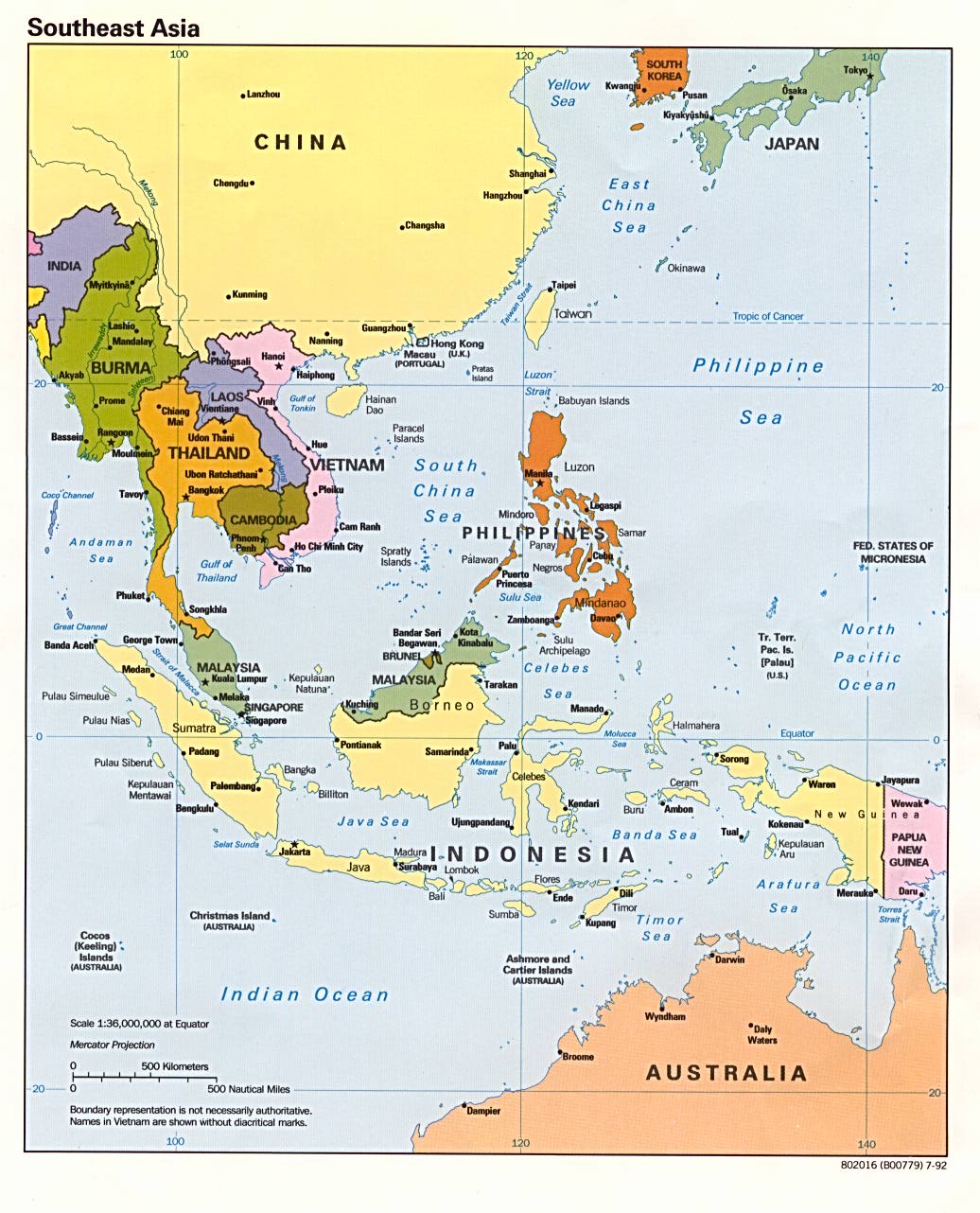 Southeast Asia And East Asia Political Map Quiz 62