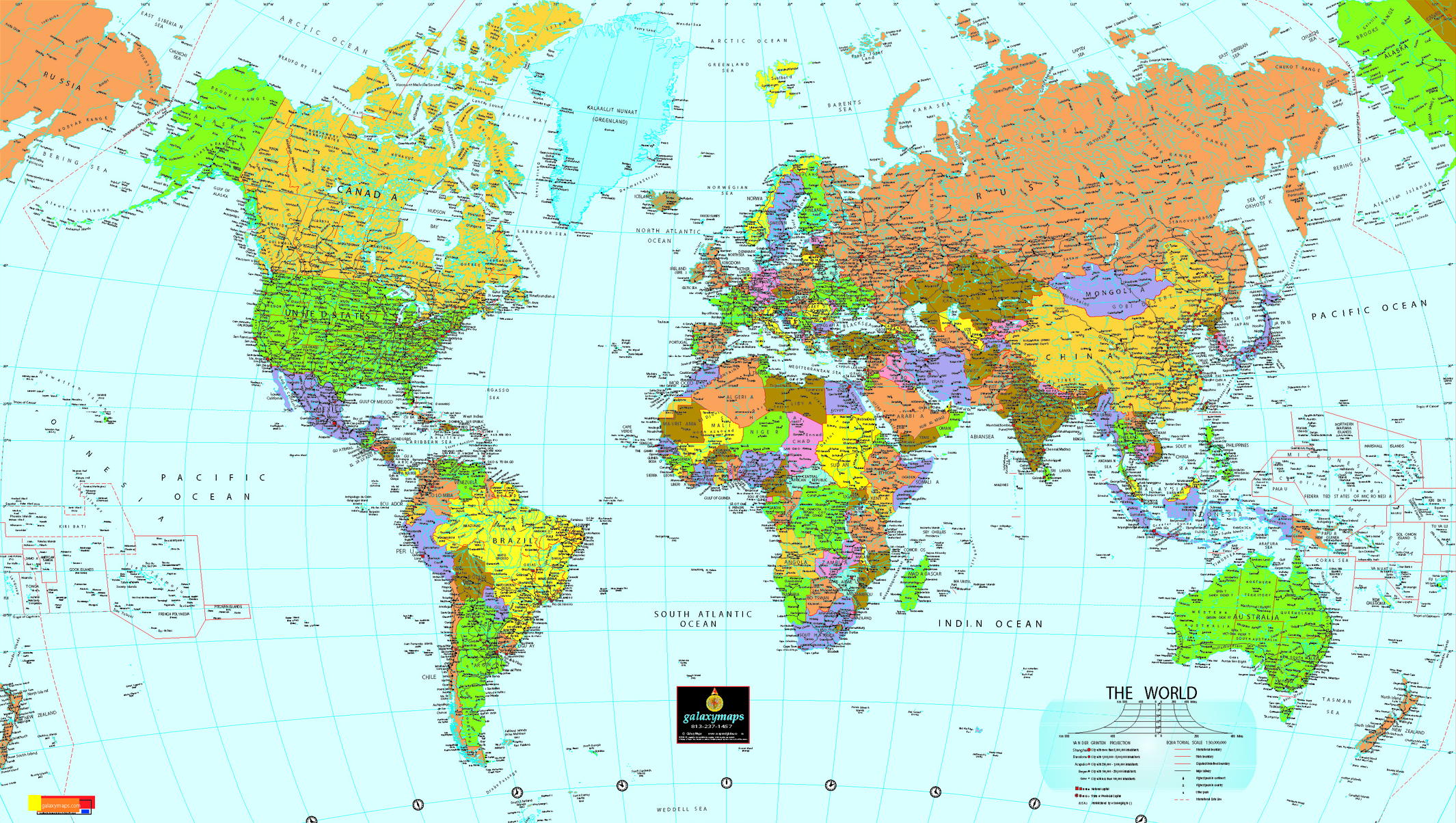 World political map. Source: galaxymaps.com. World - Categories of Maps