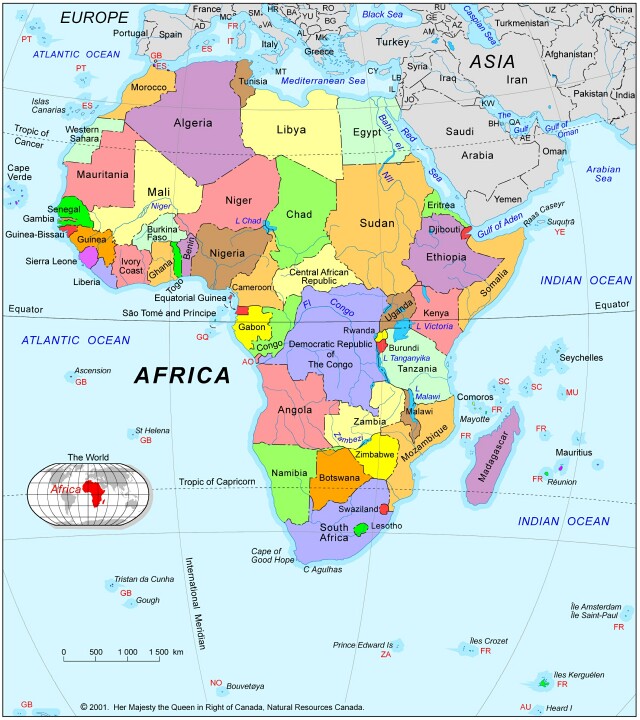 Africa+map+countries+and+ and