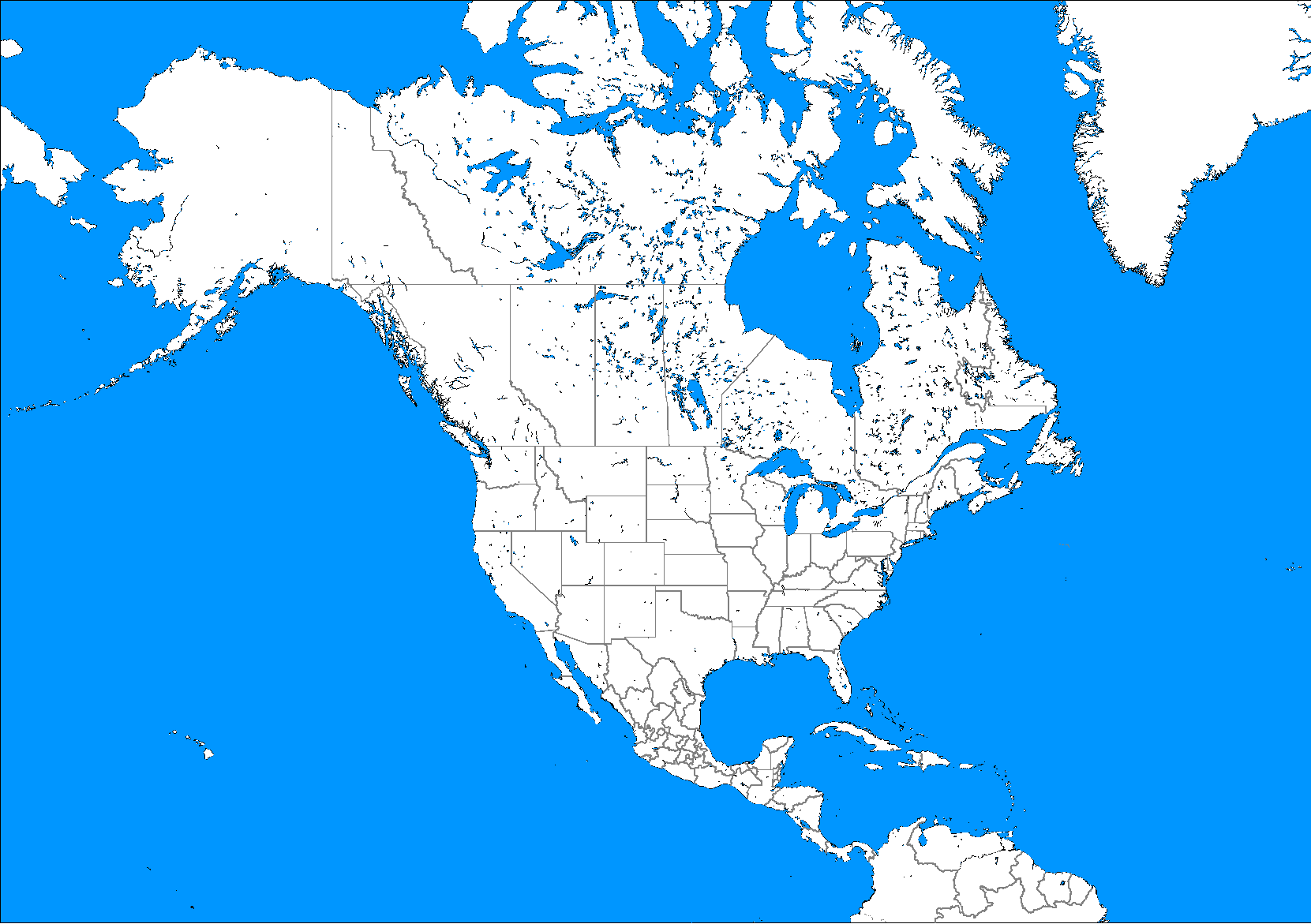 North America Political Blank Map