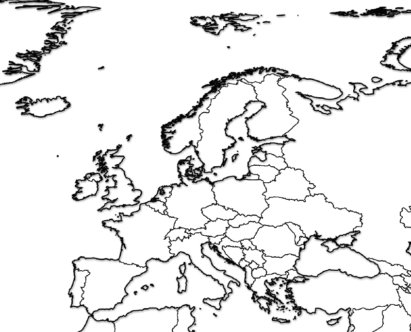 blank map of europe countries. lank map of europe and africa