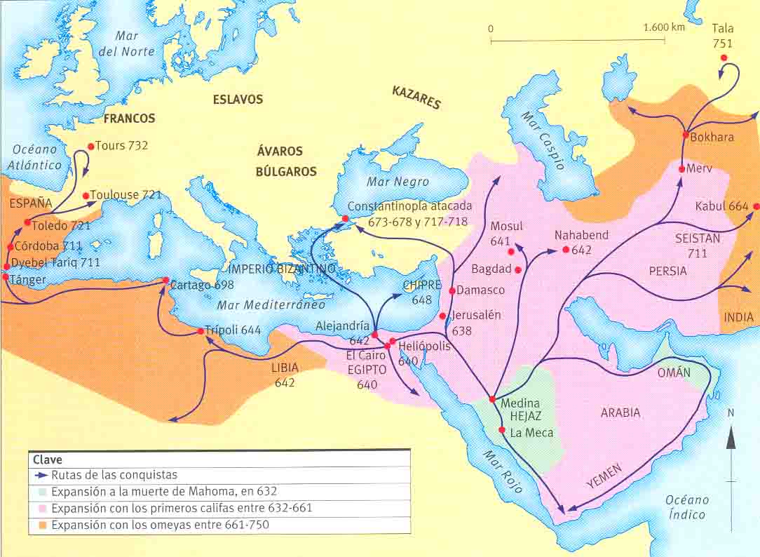 La Expansión del Islam 632-750