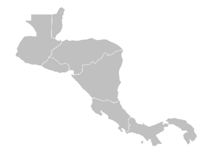 political map of mexico and central america. political map, central