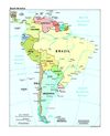 Mapa Político de América del Sur 1997