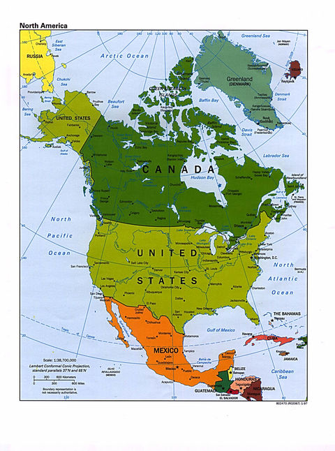 physical map of central america and caribbean. America, political map of