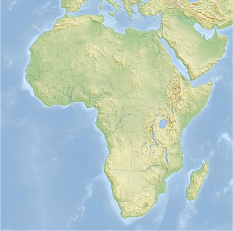 Topographic map of Africa 2008 2011
