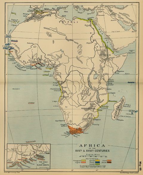 gold coast map africa. Slave Coast and Gold Coast.
