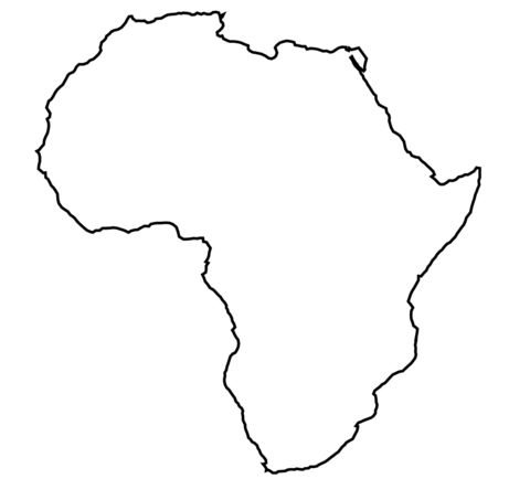 Africa outline map. Source: