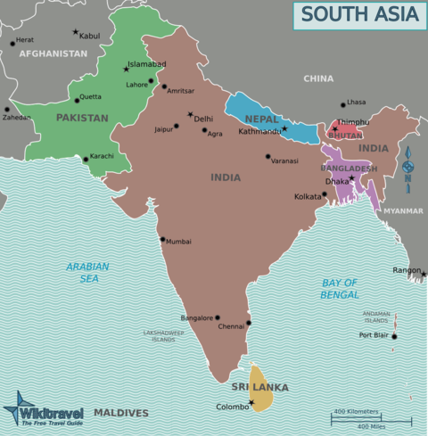 southeast asia map political. Southern Asia Political Map