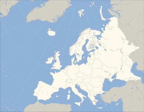 mapa de europa mudo. Mapa Mudo de Europa