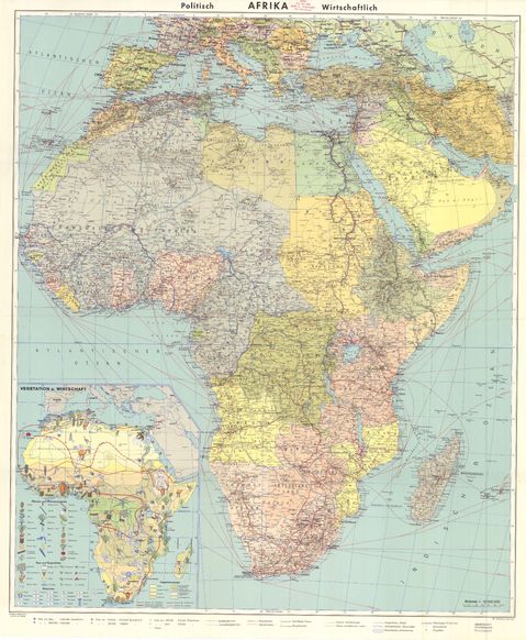 political map of africa. Economic and political map of