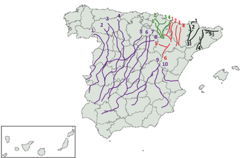 Principales vías pecuarias de España