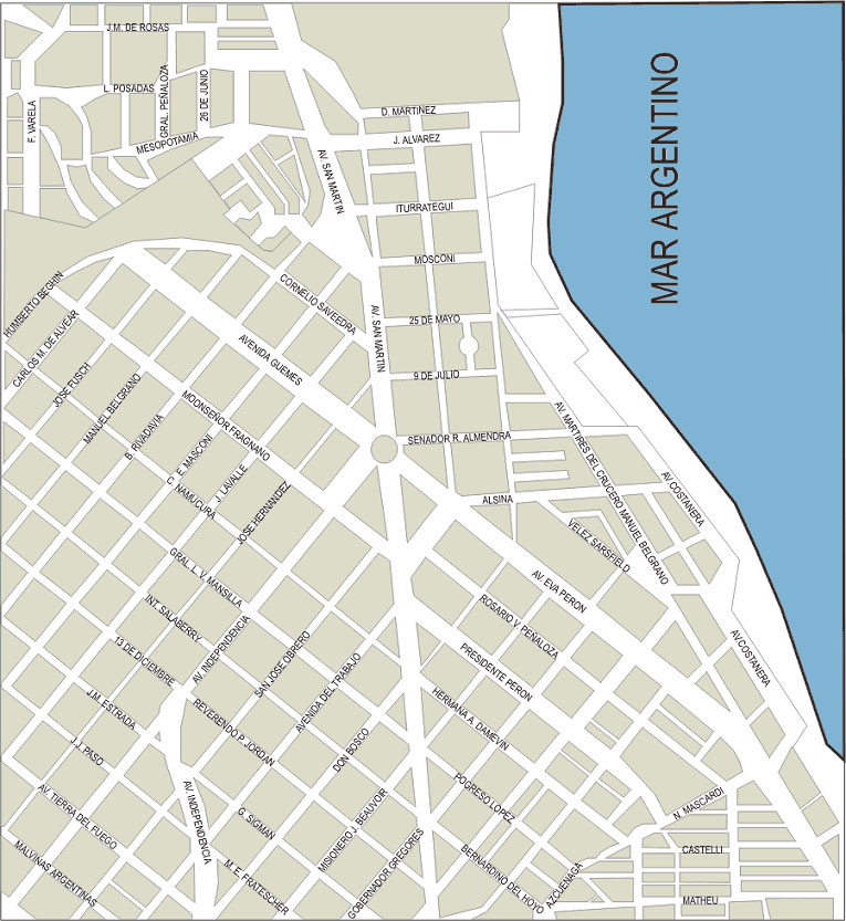 Mapa de Caleta Olivia