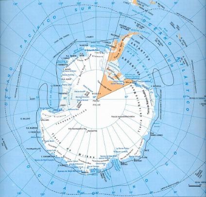 Mapa Provincia de Antartida e Islas del Atlantico Sur, Argentina