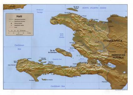 Mapa Relieve Sombreado de Haiti