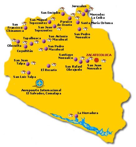 Ver El Mapa De El Salvador Con Sus Departamentos