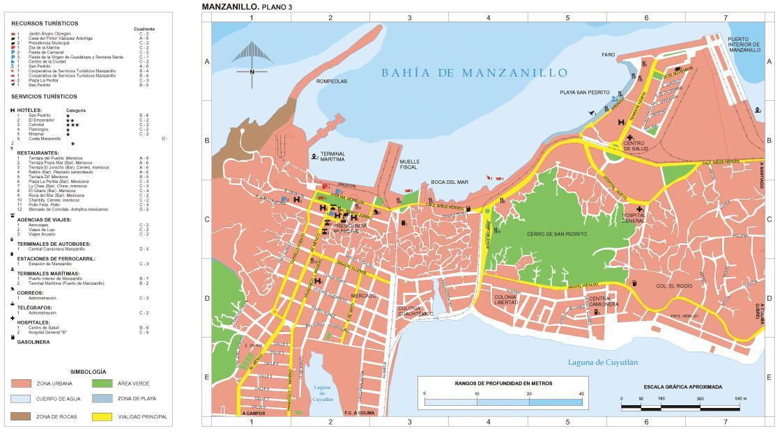 Manzanillo Mexico Map. Manzanillo (Downtown) Map