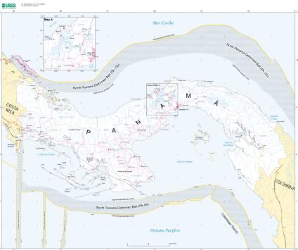 Map of Quaternary Faults and Folds of Panama and Its Offshore Regions.