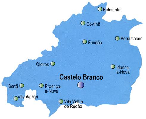 Castelo branco portugal mapa